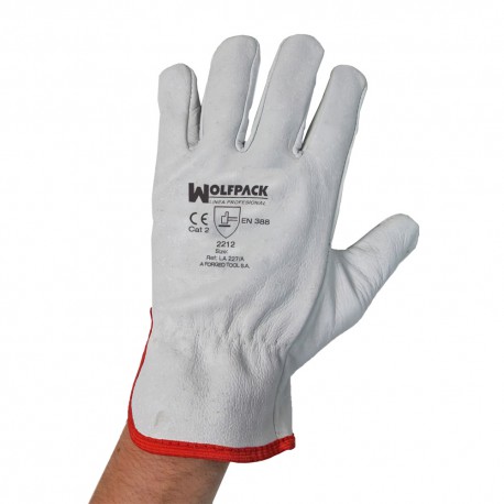 Guantes Piel FLOR 9" C/Colgador (Par)