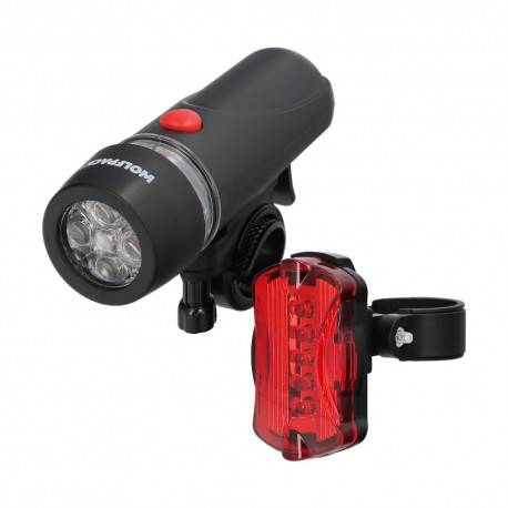 Kit Luces Led Delantera y Trasera Para Bicicleta / Patinete. Funcionamiento a Pilas.