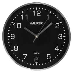 Reloj De Pared Ø 25 Cm Negro