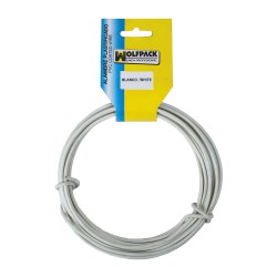 Alambre Plastificado (Rollo 5 Metros) Blanco Nº 16 / 2.7 mm