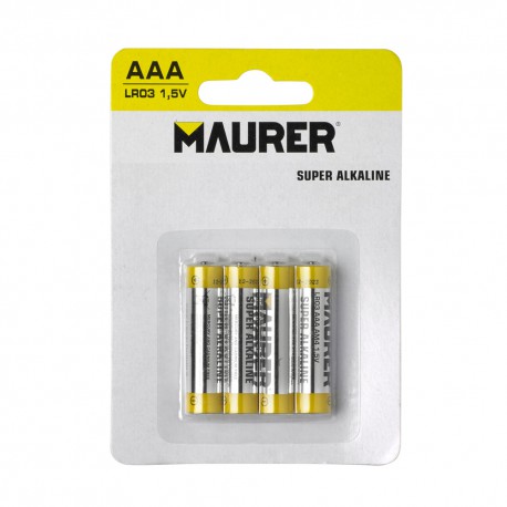 Pila Maurer Alcalina AAA / LR03 (Blister 4 Piezas)